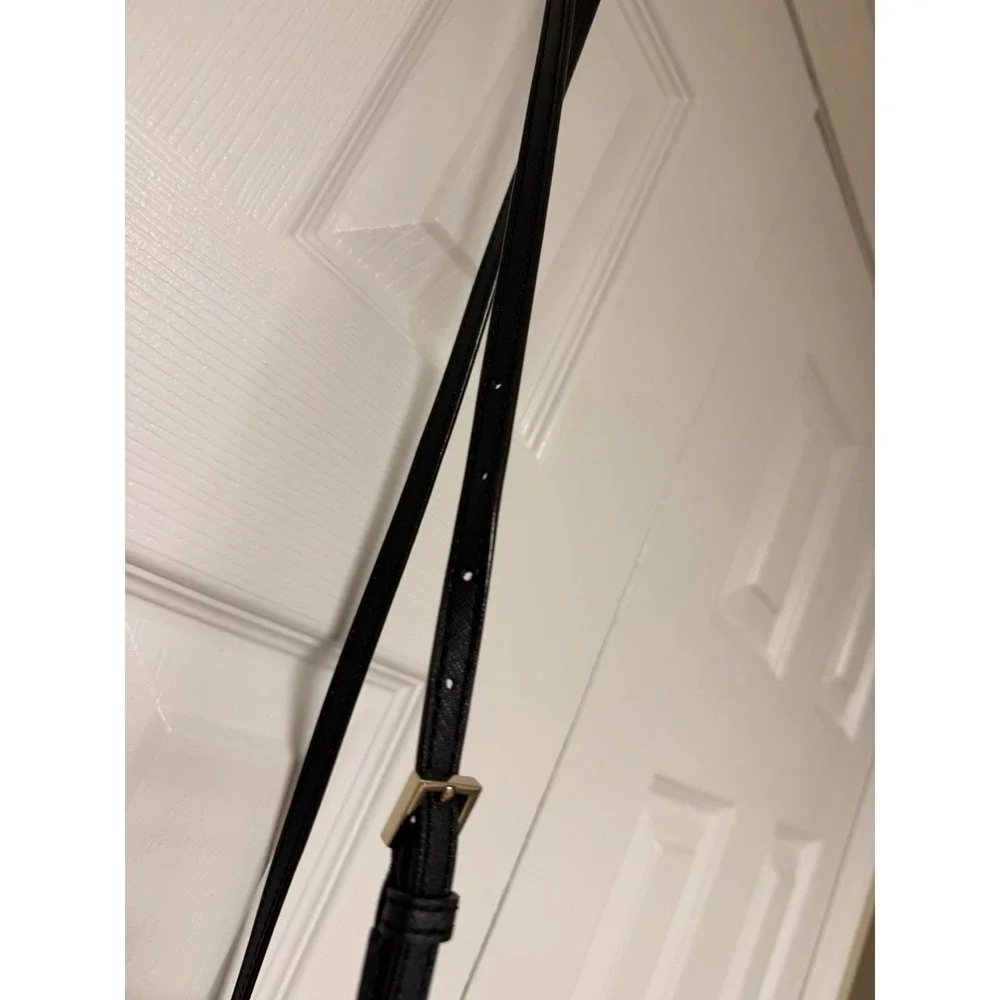 Kate Spade Newbury Lane Sally Crossbody Black Saffiano Leather Gold Lock